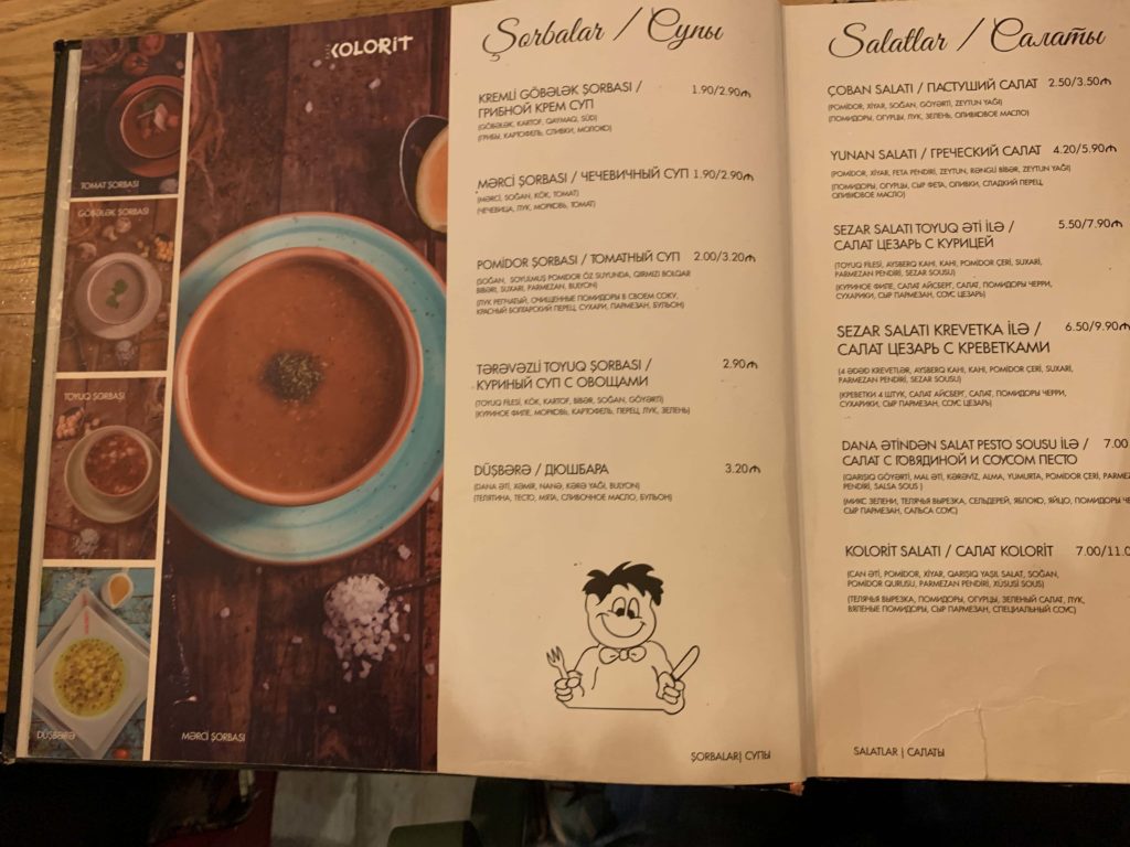 Kolorit menu